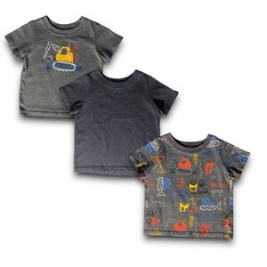 Garanimals 3 Piece Set Crewneck Short Sleeve Construction Site Themed T-Shirts
